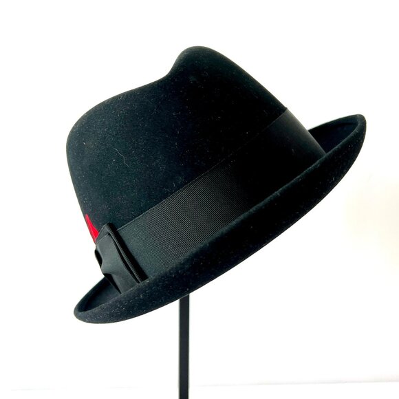 Vintage KNOX Premier Men's Fedora Black Hat with Original Box, Size 7 1/8, EUC! - Picture 2 of 16
